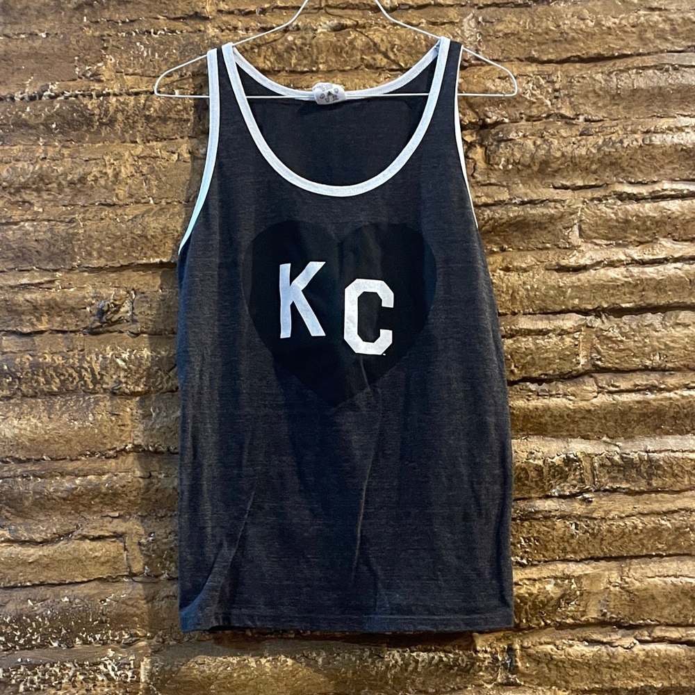 KC Heart Women's Black Tank Top